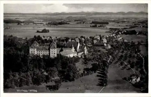 Ak Wolfegg in Württemberg, Fliegeraufnahme