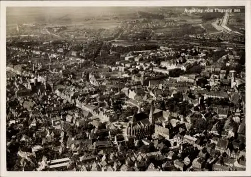 Ak Augsburg in Schwaben, Fliegeraufnahme