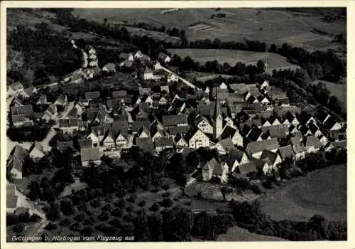 Ak Grötzingen Baden Württemberg, Fliegeraufnahme