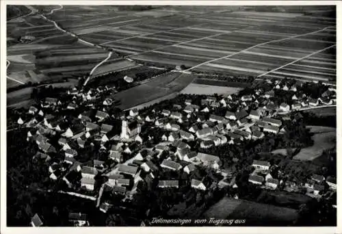 Ak Dellmansingen Erbach in Württemberg, Fliegeraufnahme