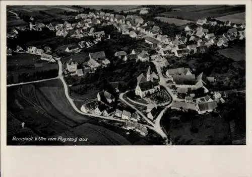 Ak Bernstadt (bei Ulm) auf der Schwäbischen Alb, Fliegeraufnahme