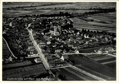 Ak Grafenrheinfeld am Main Unterfranken, Fliegeraufnahme