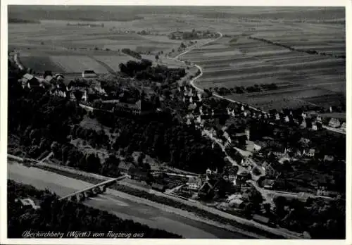 Ak Oberkirchberg Illerkirchberg in Württemberg, Fliegeraufnahme