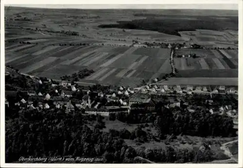 Ak Oberkirchberg Illerkirchberg in Württemberg, Fliegeraufnahme