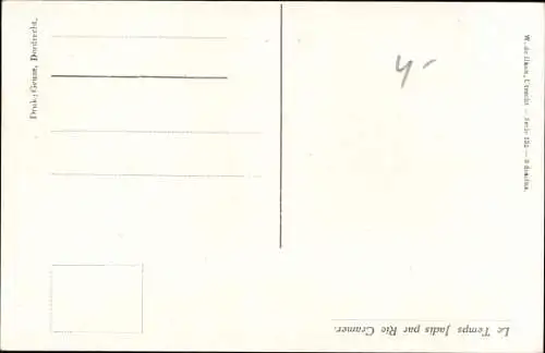 Künstler Ak Cramer, R., Zwei Männer, Frau riecht eine Rose