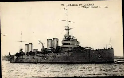 Ak Französisches Kriegsschiff, Edgard Quinet, Croiseur, Marine de Guerre