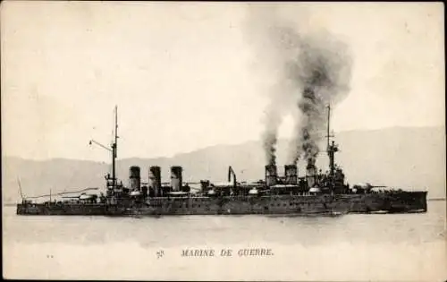 Ak Französisches Kriegsschiff, Ernest Renan, Croiseur de 1re Classe, Marine de Guerre