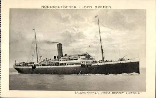 Ak Norddeutscher Lloyd Bremen, Salondampfer Prinzregent Luitpold