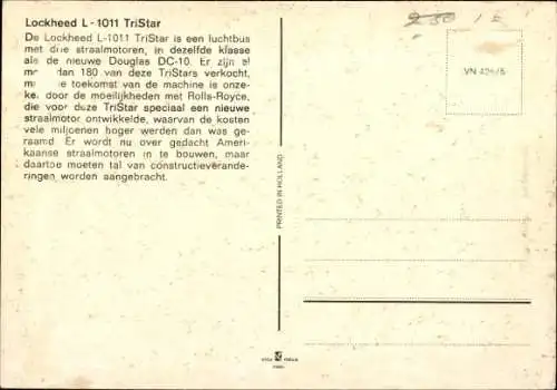 Ak Passagierflugzeug, Lockheed L 1011 TriStar