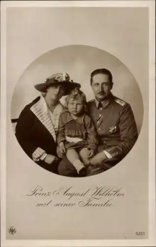 Ak August Wilhelm Prinz von Preußen, Alexandra Viktoria, Prinz Alexander Ferdinand