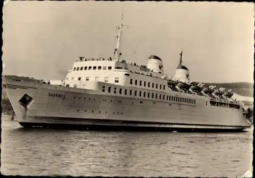 Ak Eisenbahnfährschiff der Deutschen Reichsbahn MS Sassnitz