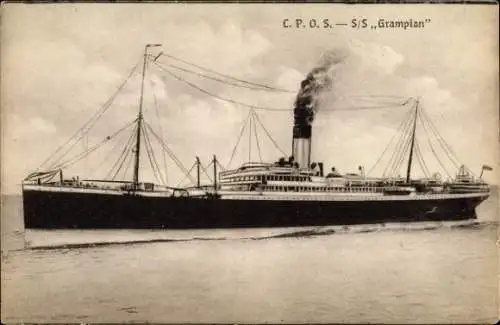 Ak CPOS, S.S. Grampian, Allan Line, Canadian Pacific Line