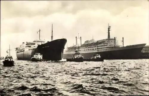 Ak Dampfer SS Rotterdam, SS Esso Rotterdam, Holland America Line HAL