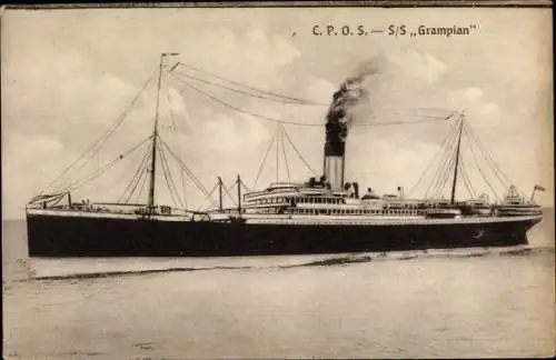 Ak CPOS, S.S. Grampian, Allan Line, Canadian Pacific Line