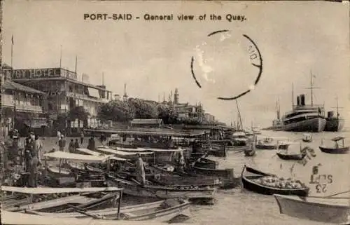 Ak Port Said Ägypten, General view of the Quay