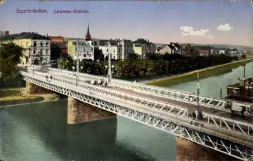 Ak Saarbrücken im Saarland, Louisen Brücke