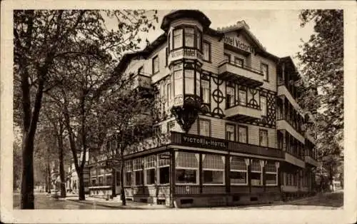 Ak Bad Harzburg in Niedersachsen, Blick auf das Viktoria Hotel, Inh. Gebr. Vieth