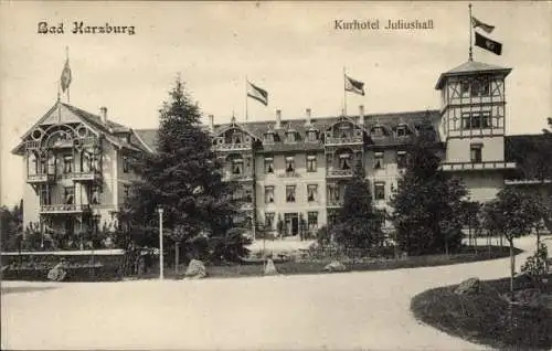 Ak Bad Harzburg am Harz, Kurhotel Juliushall, Flaggen