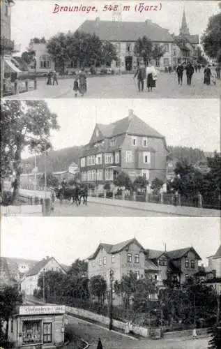 Ak Braunlage im Oberharz, Platz, Straßenpartie, Schuhwaren