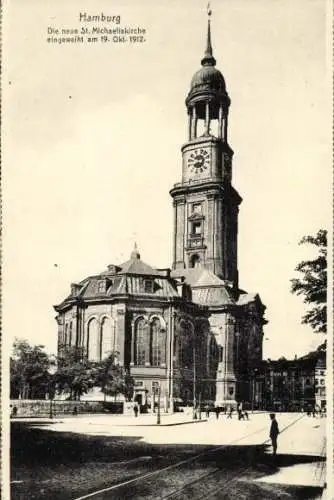 Ak Hamburg Mitte Neustadt, Neue Sankt Michaelis Kirche, Eingeweiht 19.10.1912