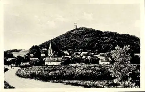 Ak Collm Wermsdorf Nordsachsen, Blick auf den Ort