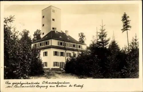 Ak Collm Wermsdorf Nordsachsen, Blick auf das geophysikalische Observatorium