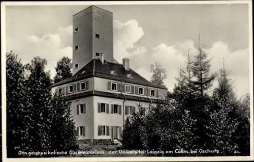 Ak Collmberg Collm Wermsdorf Sachsen, Das Geophysikalische Observatorium der Universität Leipzig