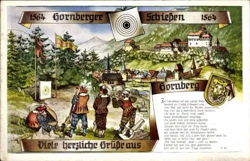 Ak Hornberg im Schwarzwald, Hornberger Schießen 1564