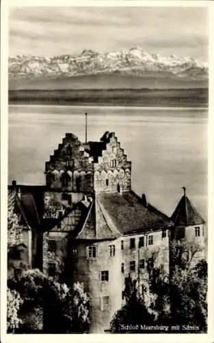 Ak Meersburg am Bodensee, Schloss, Säntis