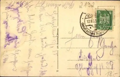 Ak Helgoland, Insel im Sturm, Wellen