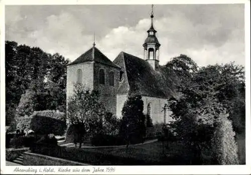 Ak Ahrensburg in Holstein, Kirche aus dem Jahre 1596