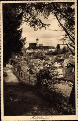 Ak Marktoberdorf im schwäbischen Kreis Ostallgäu, Durchblick zum Ort