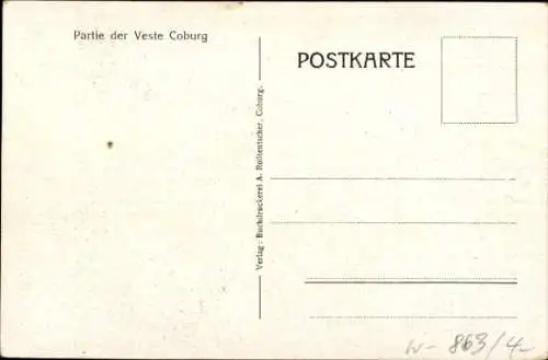 Künstler Ak Wienk, F., Coburg in Oberfranken, Veste Coburg