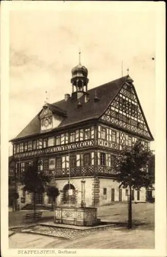 Ak Bad Staffelstein am Main Oberfranken, Rathaus