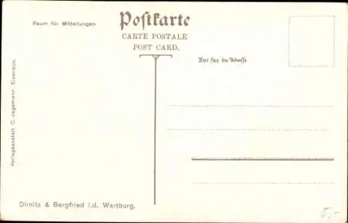 Ak Lutherstadt Eisenach in Thüringen, Dirnitz und Bergfried in der Wartburg