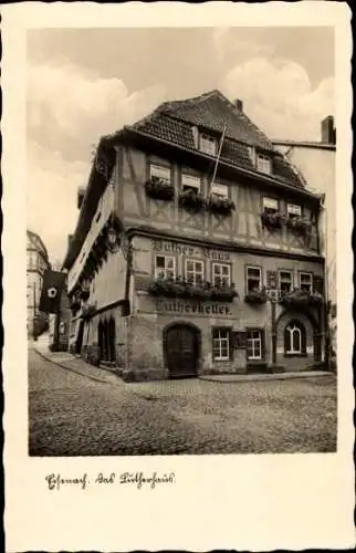 Ak Lutherstadt Eisenach in Thüringen, Lutherhaus, Lutherkeller, Straßenansicht