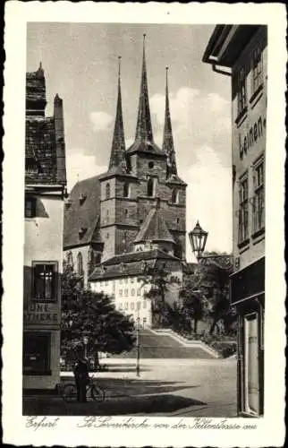 Ak Erfurt in Thüringen, St. Severikirche von der Kettenstraße aus