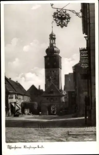 Ak Uffenheim in Mittelfranken, Würzburger Straße, Würzburger Tor, Hotel Adler