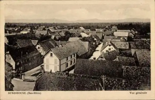 Ak Sundhouse Sundhausen Elsass Bas Rhin, Gesamtansicht