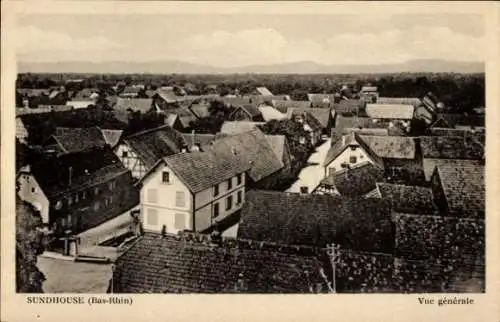 Ak Sundhouse Sundhausen Elsass Bas Rhin, Gesamtansicht