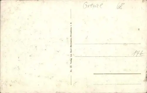 Ak Sainte Marie aux Mines Markirch Elsass Haut Rhin, Deutsch französische Grenze