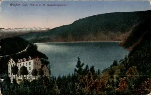 Ak Orbey Urbeis Elsass Haut Rhin, Lac Blanc, Weißer See