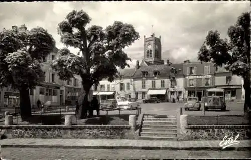 Ak Neauphle le Chateau Yvelines, Place du Marché, Pharmacie, VW Käfer, Citroen Type H