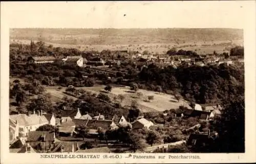 Ak Neauphle le Château Yvelines, Panorama sur Pontchartrain