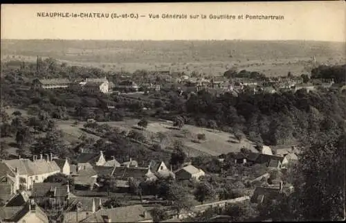 Ak Neauphle le Château Yvelines, Panorama sur Pontchartrain