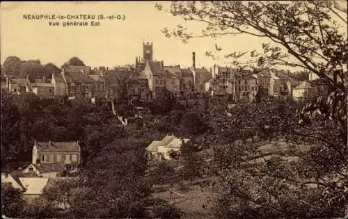 Ak Neauphle le Château Yvelines, Vue générale, Est