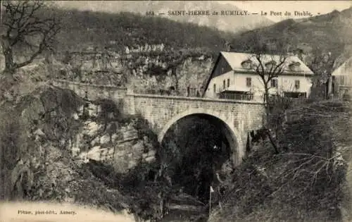 Ak Saint Pierre de Rumilly Haute Savoie, Pont du Diable