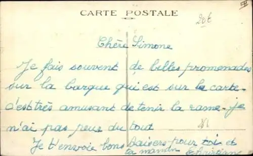 Ak Requista Aveyron, Maison de Repos, Enclos de la Clauze, Pont d'entree, Canal, Barquette