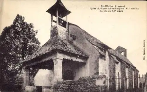 Ak Saint Come Aveyron, Kirche Saint Pierre de la Bouyase