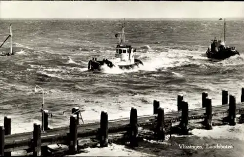 Ak Vlissingen Zeeland Niederlande, Loodsboten